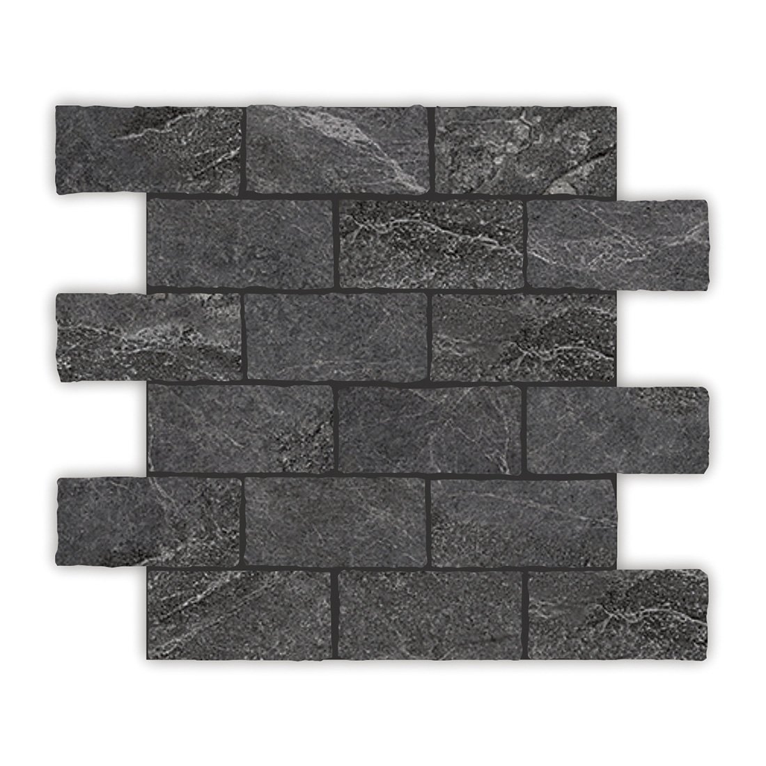 CAPRI Pepper 29.9x30.05 Mosaic Tumbled Edge