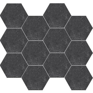 ENZO Coal Hexagon Mosaic 26.5X30.5