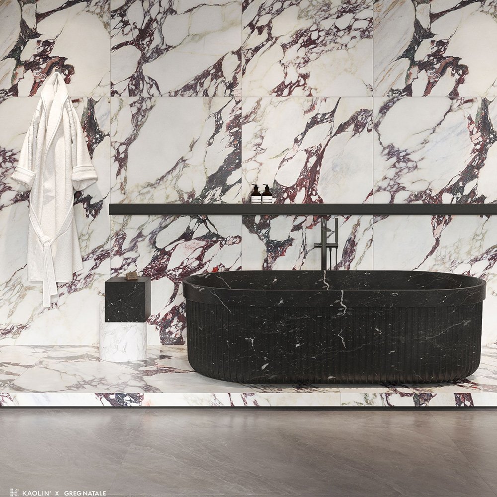 Kaolin x Greg Natale Calacatta Viola SilkTec®