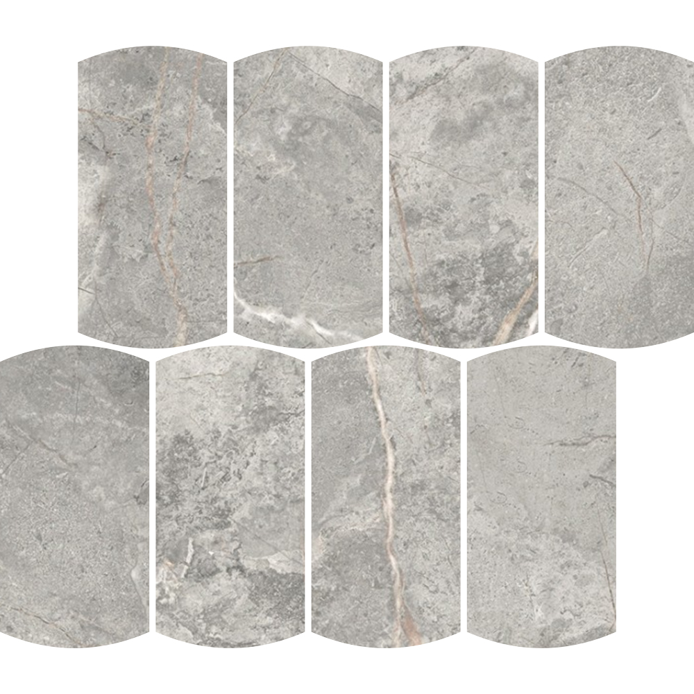 Kaolin Granito Grigio Mosaic-Arco 33.8x30 SilkTec®