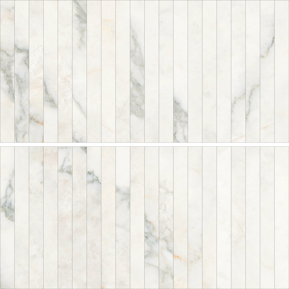 Kaolin Calacatta Nuvola Mosaic-Stix KitKat 30x30 SilkTec®