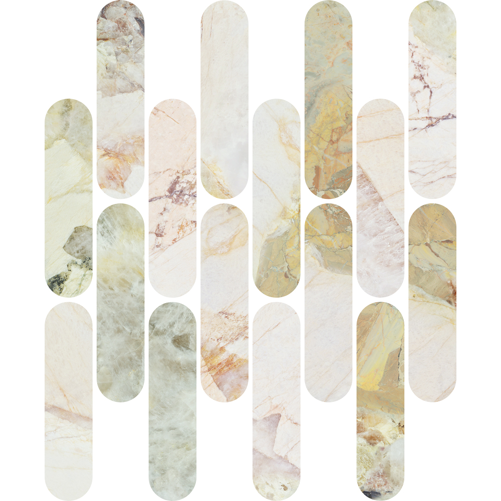 Kaolin x Greg Natale Pink Patagonia Mosaic-Ovaletti 33.8x30 SilkTec®