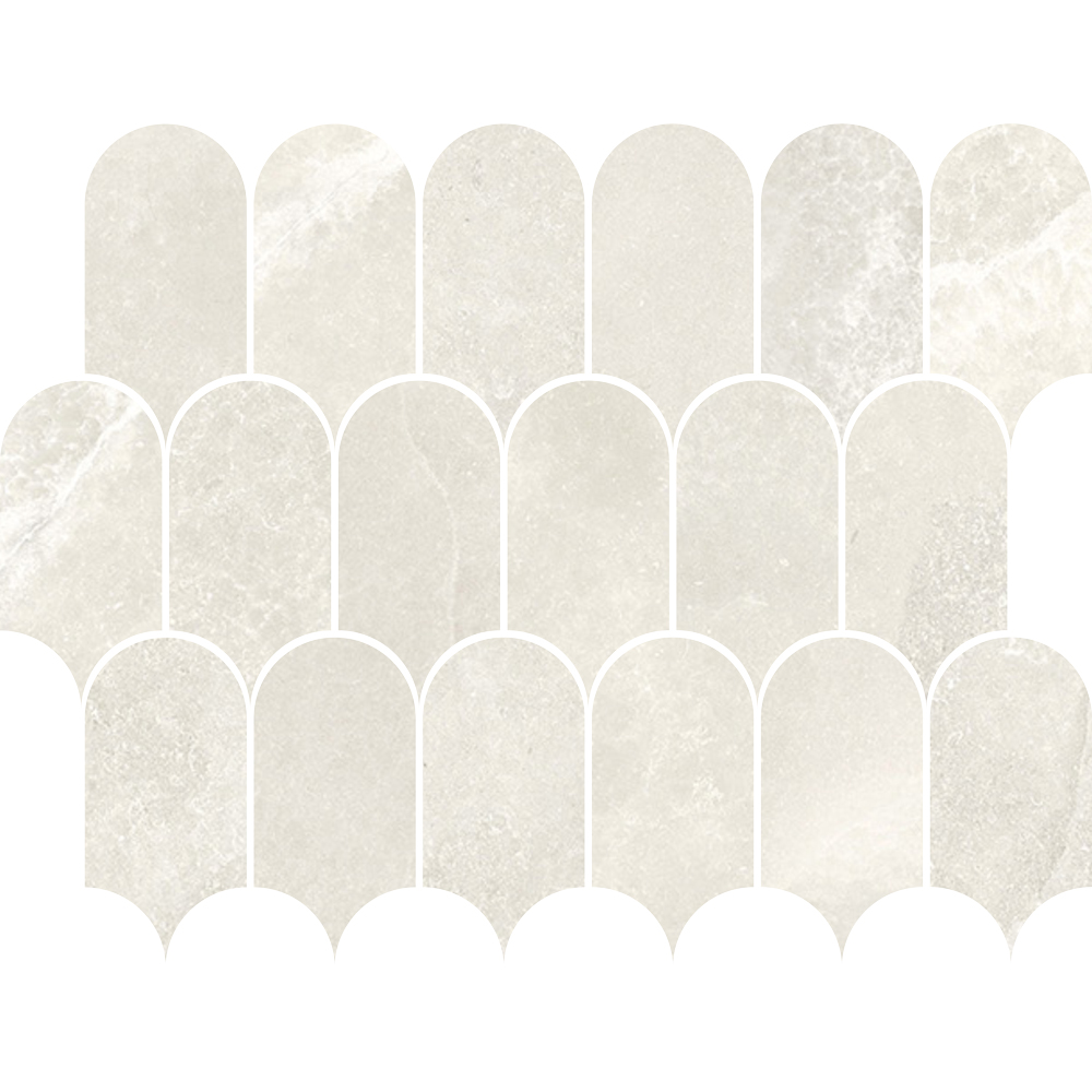 Kaolin Crema Perla Mosaic-Roman 30x24 SilkTec®