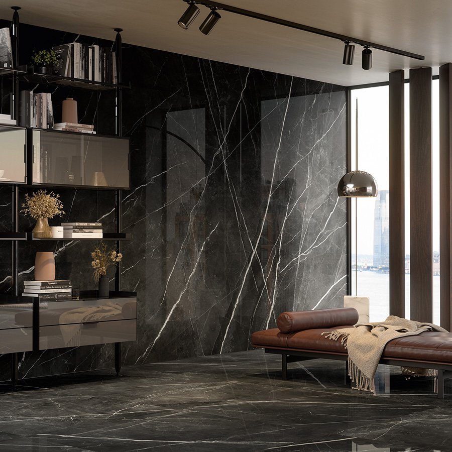 MarvelGala Calacatta Black Lappato